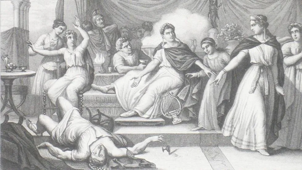 Mort de Britannicus, gravure de XIXe siècle