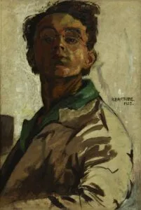 Hans Hartung, Autoportrait, 1922, Huile sur carton marouflé sur toile, 60.5 X 40.5 cm