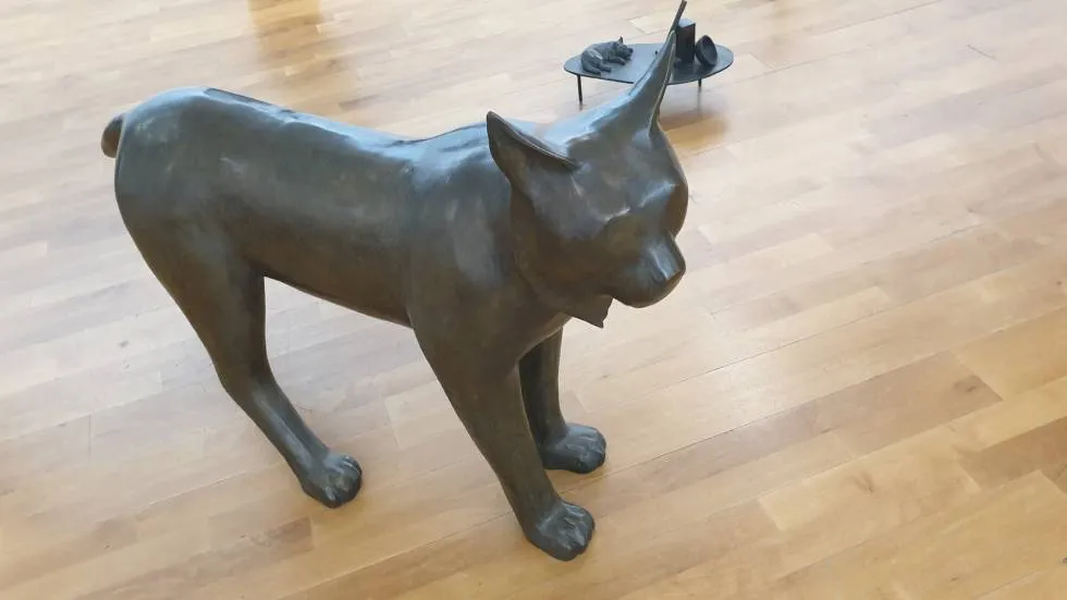 Félin, sculpture Roland Cognet