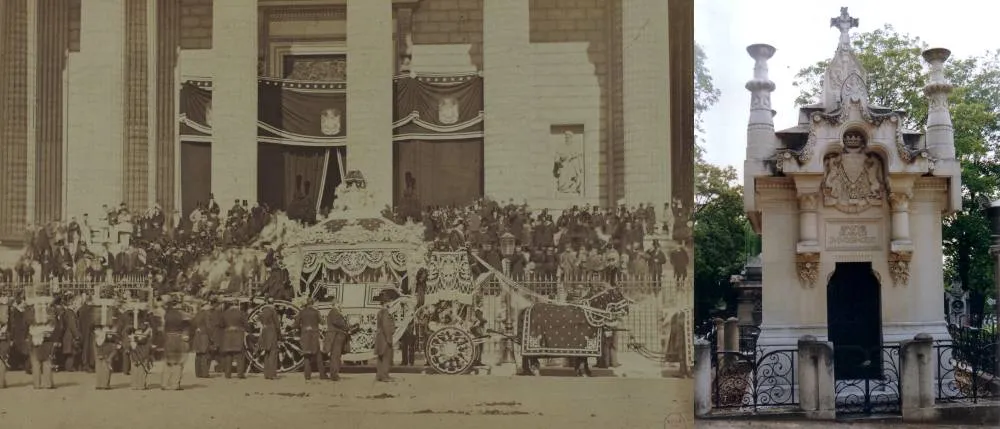 13 mars 1865 – Un faste impérial devant l’église de la Madeleine...Photographie, Gobinet de Villecholle et Franck - © Musée Carnavalet, Histoire de ParisEt une éternité au Père Lachaise, division 54.© Florian Hoffmann