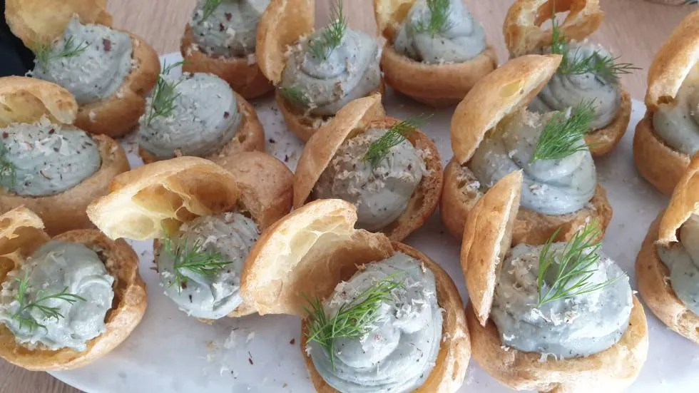 Choux à la Fourme d'Ambert, création du chef Pierre Artige
