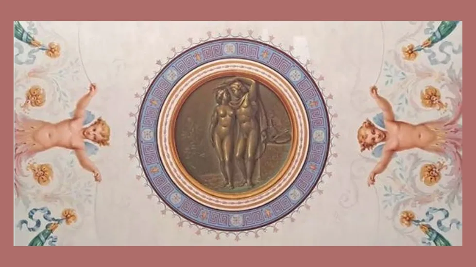 Plafond du Cabinet des antiques, musée Mandet, par Alphonse Cornet Photo RLV
