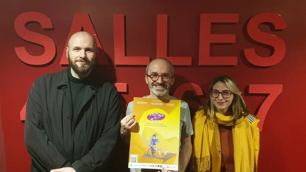Philippe, Sébastien et Éloïse, une grande partie de l'équipe d'organisation d'Animade in France /Photo Olivier Perrot
