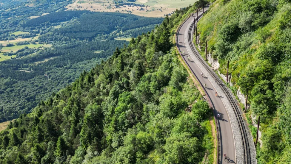 Cyclistes sur le puy de Dôme ©FLOÉ LCOPS