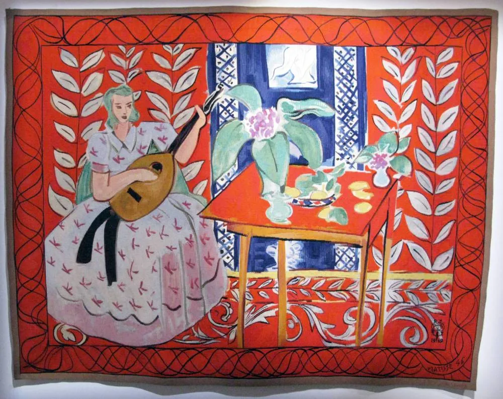 Henri Matisse, La Femme au luth, 1949 Tapisserie de lice, manufacture de Beauvais Collection Mobilier National (1)