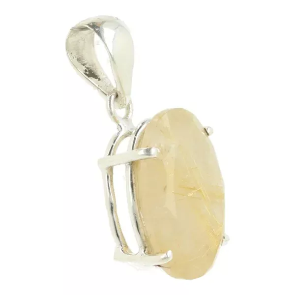 Fraaie gouden rutielkwarts hanger in zilver 'nr2'