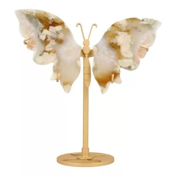 Mooi bloemagaat vlinder op standaard nr1 van 15,5cm breed