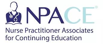 NPACE logo featuring a nurse practitioner silhouette and text "Nurse Practitioner Associates for Continuing Education," representing the partnership with Clinical Match Me for discounted continuing education opportunities.