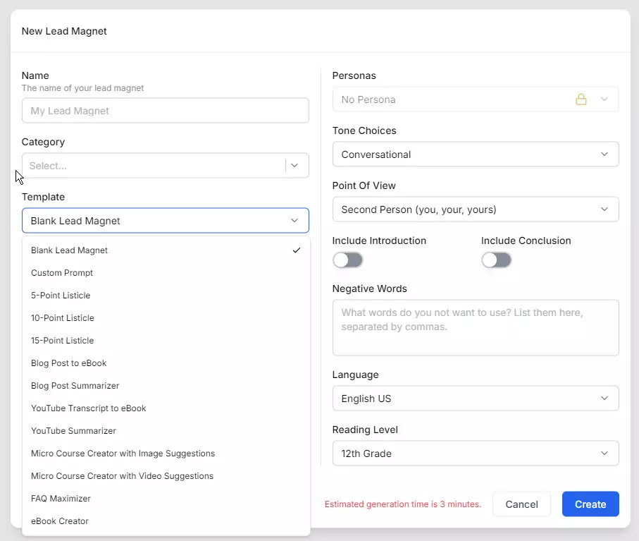 LeadCreator Templates