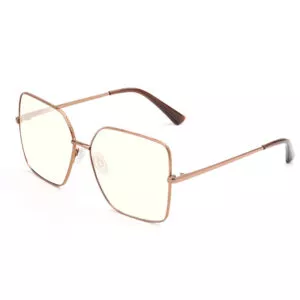 Women's Big Square Metal Blue light Blocking Glasses #81422