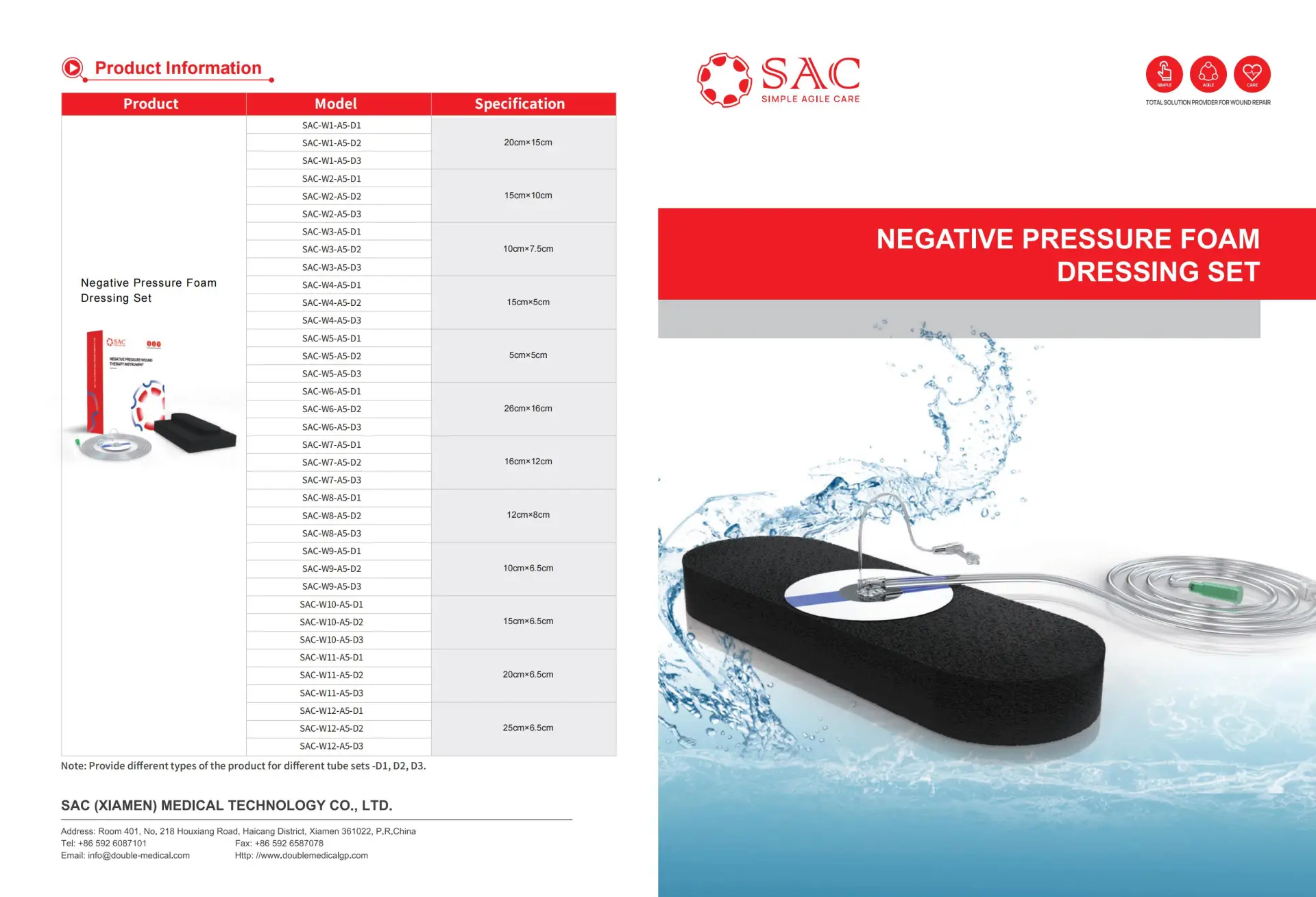 PU Negative Pressure Foam Dressing Kit PU Negative Pressure Foam Dressing Kit