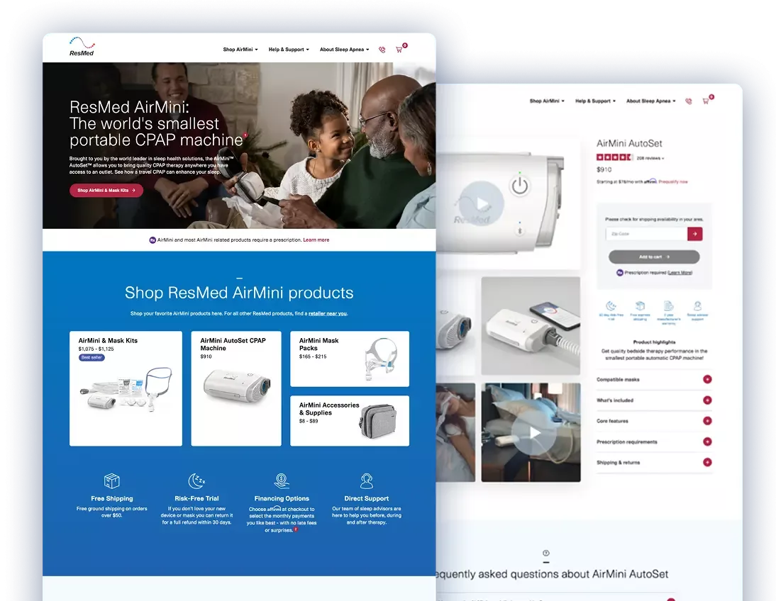 ResMed North America Screenshot