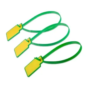 Amathegi amathathu wekhebula ama-RFID anokugcina okuluhlaza, Amalebula aphuzi, futhi imichilo eguqukayo ihlelwe eceleni ngangemuva emhlophe, Ngayinye enobuchwepheshe obuthuthukisiwe be-RFID bokulandela ngomthungo.