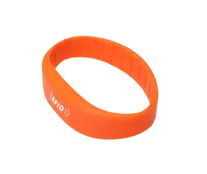 Iwe afọwọkọ RFID Advid ni Orange lori ipilẹ funfun.