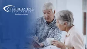 Florida Eye Specialists patients observing their tablet