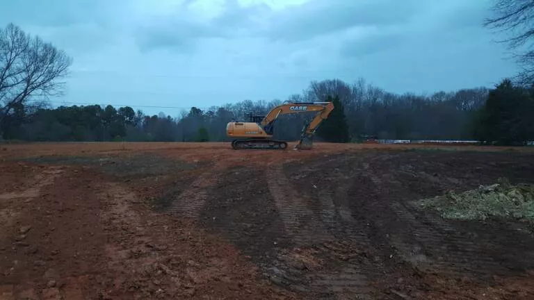 excavator doing site prep