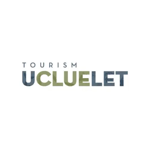 Tourism Ucluelet logo features "Ucluelet" in large capital letters with "Tourism" above in smaller text, reflecting the area's charm and its thriving vacation rental management in Ucluelet.
