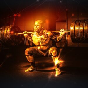 man weight training