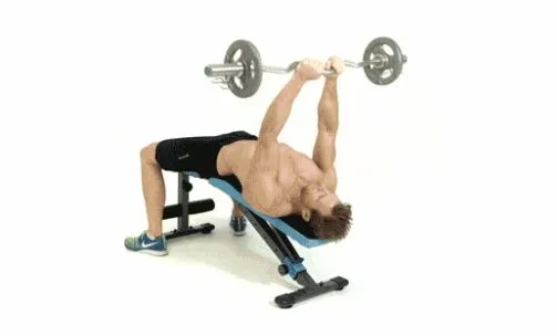 3. Decline Close Grip EZ Bar Skullcrusher