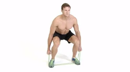 7. band squat