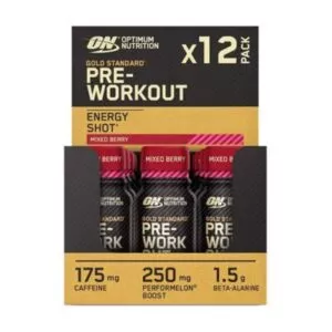 Gold Standard Pre-Workout Shot - Optimum Nutrition 12x60ml Mixed Berry