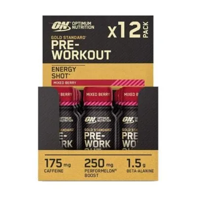 Gold Standard Pre-Workout Shot - Optimum Nutrition 12x60ml Mixed Berry