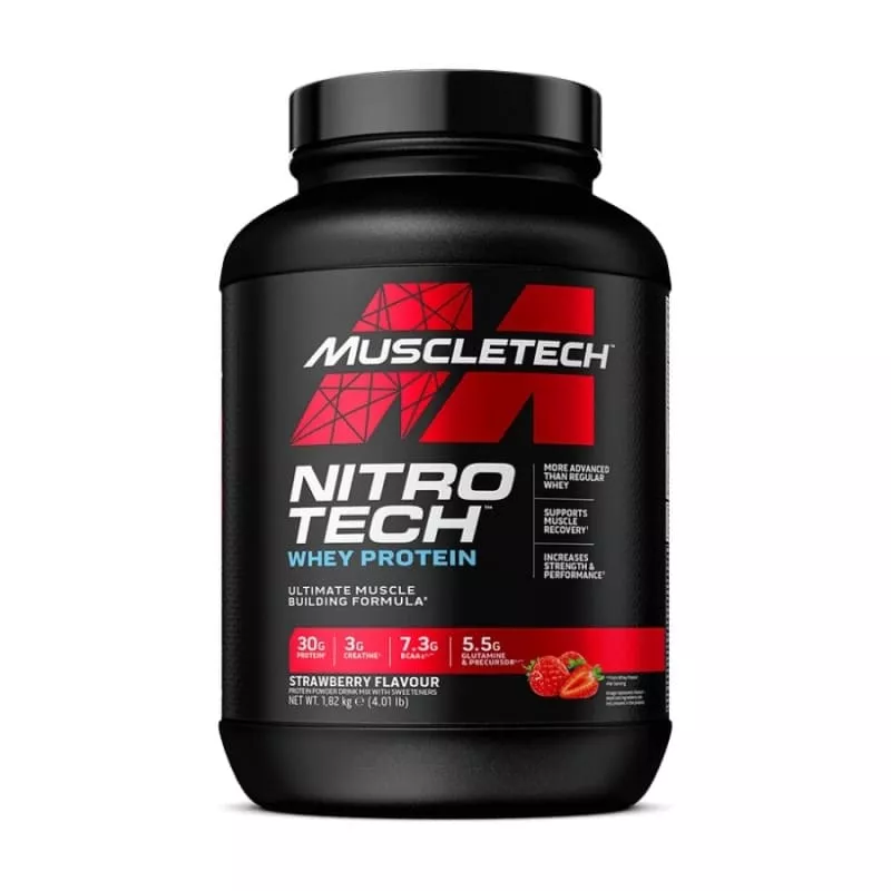 Nitrotech Whey Protein 1800gr - MuscleTech με Γεύση Φράουλα