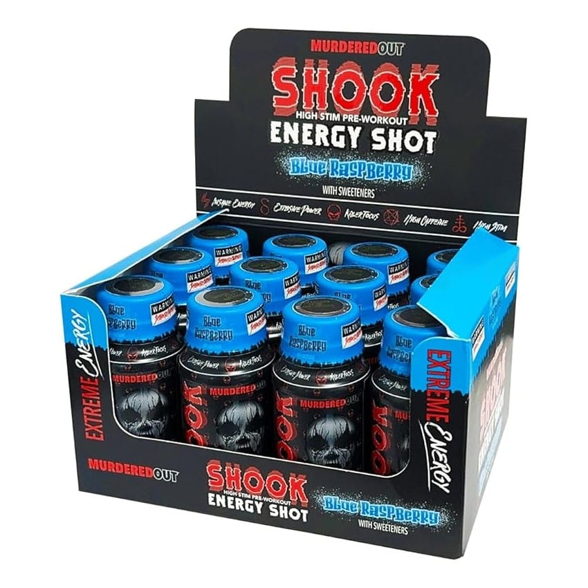Murdered Out Shook Energy Shot 12x60ml με γεύση Blue Raspberry 1 Murdered Out Shook Energy Shot 12x60ml με γεύση Blue Raspberry