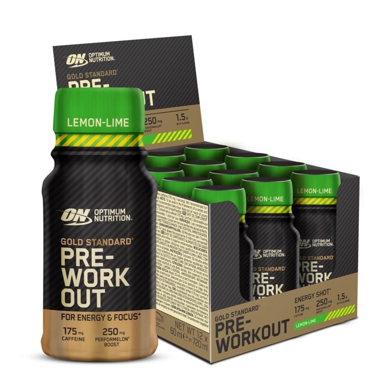 Gold Standard Pre-Workout Shot - Optimum Nutrition Lemon & Lime 60ml 2 Gold Standard Pre-Workout Shot - Optimum Nutrition Lemon & Lime 60ml - Image 2
