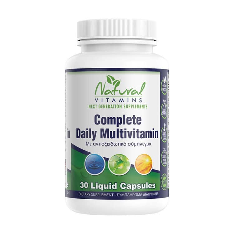 Complete Daily Multivitamin - Natural Vitamins 30 Κάψουλες 1 Complete Daily Multivitamin - Natural Vitamins 30 Κάψουλες