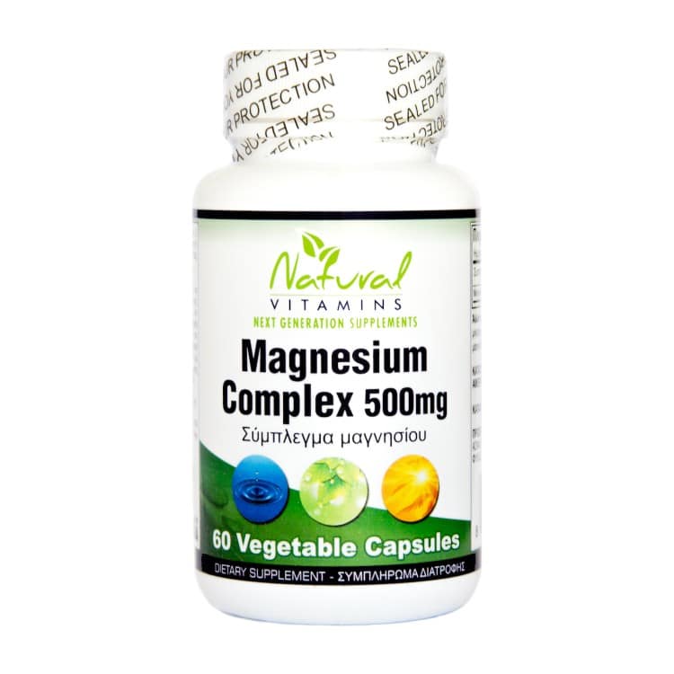 Magnesium 500mg – Natural Vitamins 60 Κάψουλες 1 Magnesium 500mg – Natural Vitamins 60 Κάψουλες