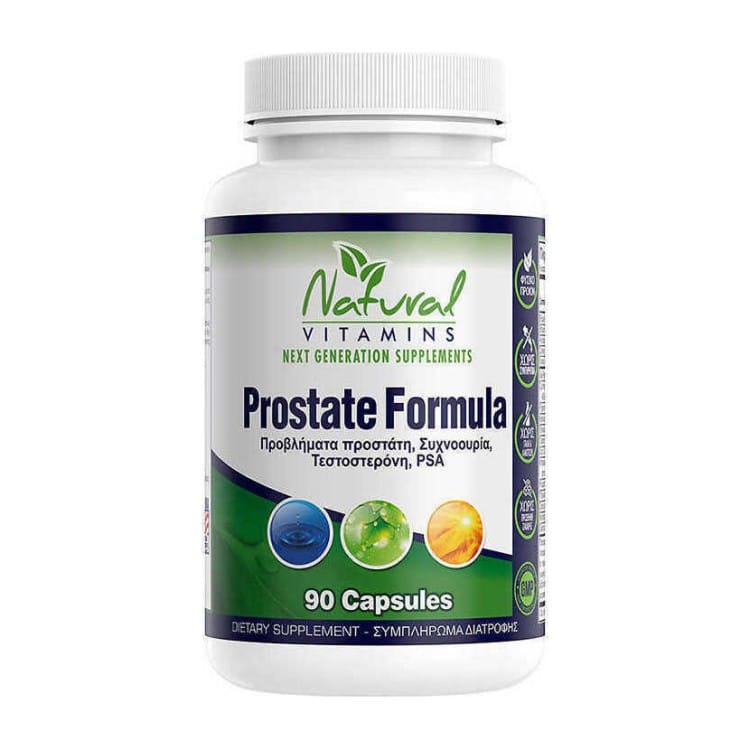 Prostate Formula - Natural Vitamins 90 κάψουλες 1 Prostate Formula - Natural Vitamins 90 κάψουλες