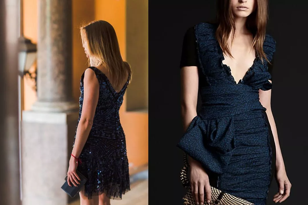 Comment porter une robe bleu marine?