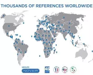 NOVAIR locations on world map