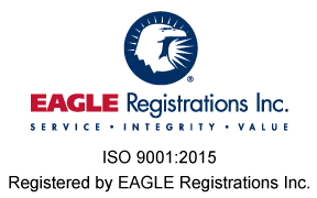 ISO 9001 certification mark from Eagle Registrations