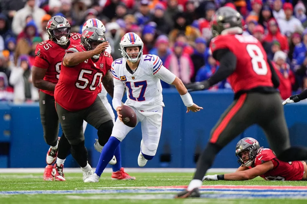 Sr'S Fab 5: Bucs' Defensive Front Has Not Been Good Enough This Year 2 Bucs Dt Vita Vea And Bills Qb Josh Allen