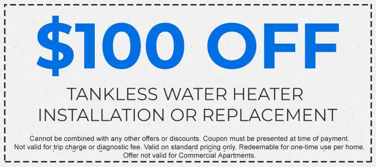 Discount for Tankless Water Heater Installation or Replacement