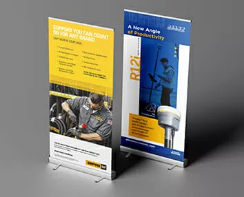 Trade show standees with full color banners