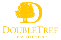 Yellow printed logo for DoubleTree by Hilton