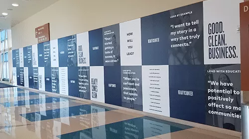 Sample of wall graphics printing