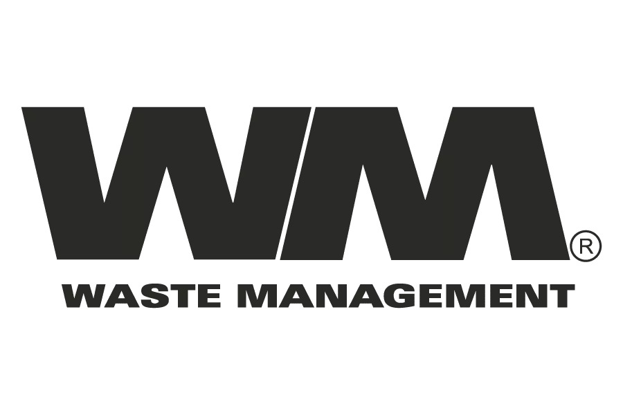 WM Waste Management logo in black