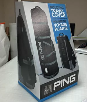 Trade show 3D standing brochure sample.