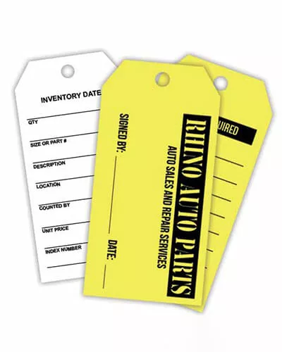 PRI_Menu&Tags-Page-Equipment-Tags Various auto parts tags.