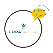 COPA CAPITAL Logo in a White Circle