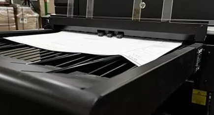 Construction document being printed