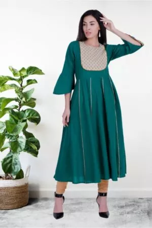 Purely Lush Green Anarkali Kurti