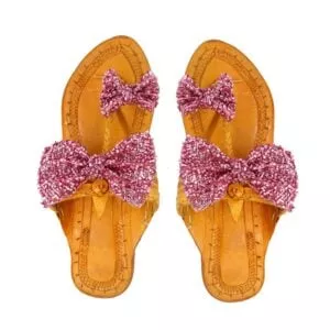 Blushing Bow Kolhapuri Chappals