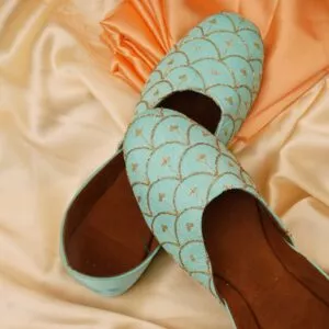 Mint Scallop Vegan Jaipuri Jutti