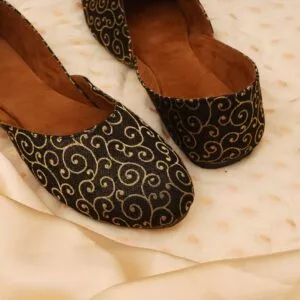 Black Vegan Banarasi Jaipuri Mojari