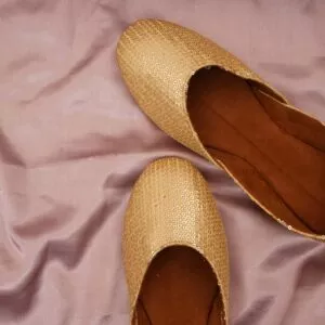 Gold Sequins Jaipuri Mojari/ Belly